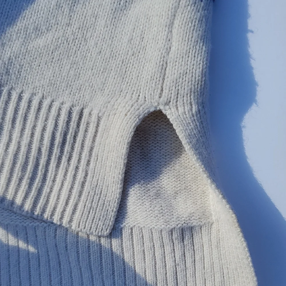 Derek Lam IOC Athleta Cashmere Black and Blue Striped Crewneck Sweater Small